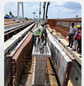 Delhi Metro & Agra Metro girder casting yard